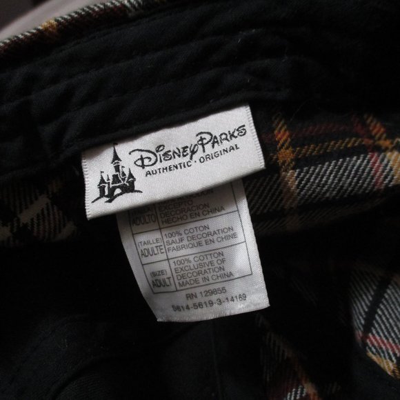 Disney Parks Mickey Mouse 28 Plaid Adjustable Baseball Cap Hat - Picture 3 of 3